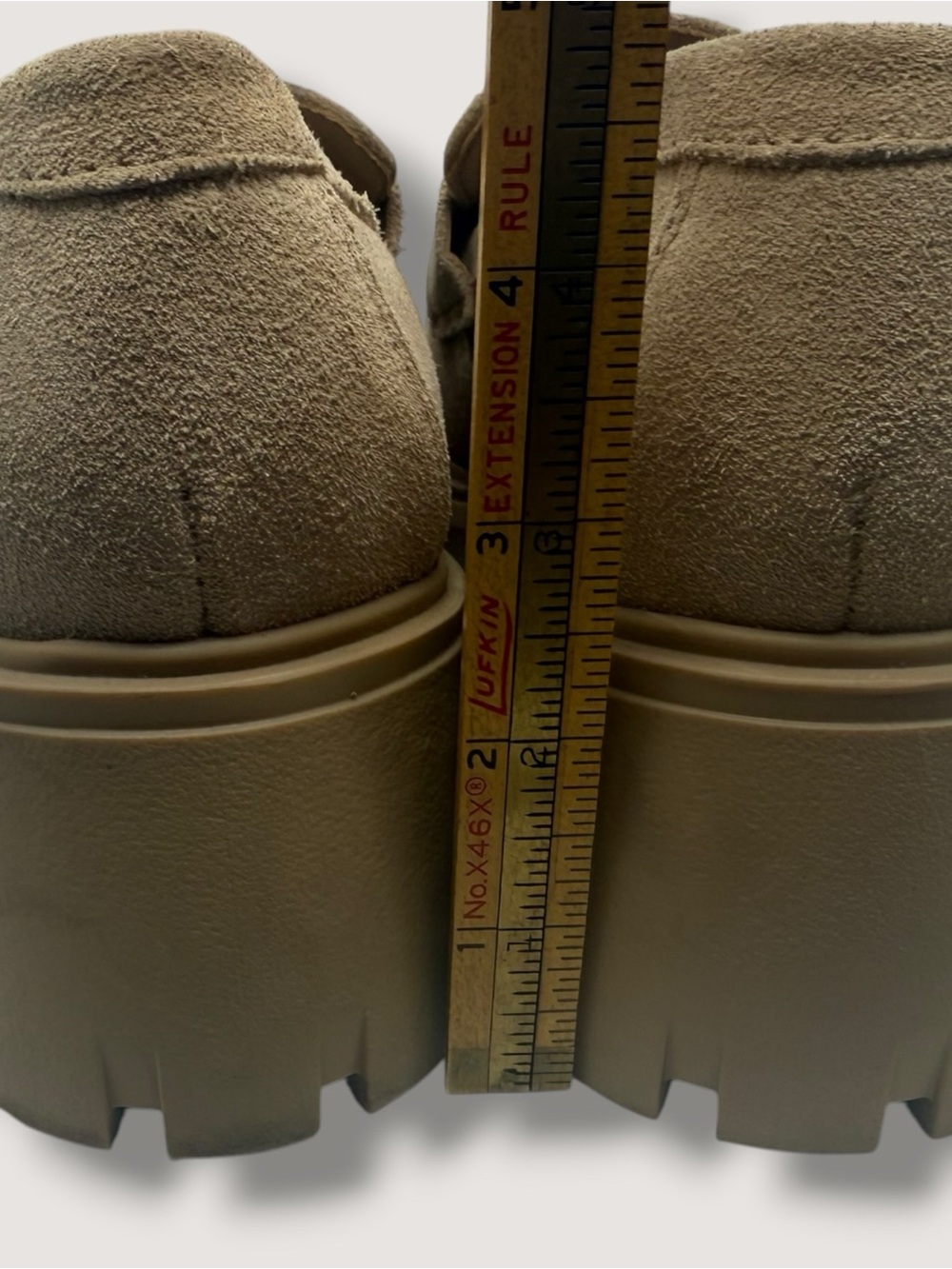 Steve Madden Tan Suede Lug-Sole Penny Loafers - Picture 5 of 8